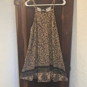 Angie Tan and Black Paisley Print Dress Size Medium